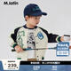 M.Latin/Malatin children's clothing children's jacket new spring new boys and girls contrasting color raglan sleeve embroidered baseball jacket cheese color 130 cm