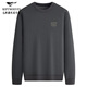 Septwolves 7A Antibacterial Plus Velvet Sweatshirt Men's Winter Warm Casual Men's Top Black Gray XL