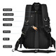 Hiking bag, outdoor professional backpack, trekking pole fixed, lightweight hiking bag, travel multi-functional backpack, sports bag, obsidian black (classic stain-resistant)