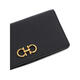 Ferragamo women's long wallet with multiple card slots, coin pocket, zipper compartment, card storage, black calfskin material BLACK UNI