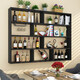 Zhong Zhanggui wall-mounted wine rack simple wine cabinet multi-layer restaurant wall wine rack hotel creative hanging wall cabinet storage rack bookshelf black two layers long 120x70x deep 20cm