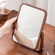 Solid wood mirror vanity mirror desktop portable desktop vanity mirror bedroom vanity mirror gift female sense walnut vanity mirror-square