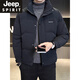 JEEP SPIRIT Down Jacket Winter Men's 2025 New Trendy Brand Korean Style Slim High-Grade Light Thin Thickened Short Jacket Men Black XL