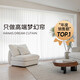 Shantou Lincun electric dream curtain smart voice curtain living room balcony floor-to-ceiling window partition vertical blind gauze curtain sunshade GPMH094B magnolia white (regular model does not include motor) 1.0x1.0