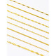 Fat Donglai's same style 18k gold plain chain 18K gold necklace for women yellow l gold versatile O-shaped chain platinum clavicle chain birthday yellow l platinum snake bone chain 60cm