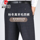 Pier Cardin Eisenfreie Wollhose Herren 2024 Herbst und Winter Dicke mittlere Altersklasse Casual Daddys offizielle Anzughose hellgraue Streifen 9885 [High-End-Wolle] 31 [2 Fuß 4 Taille]