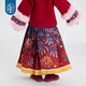New year's clothing Dong Xuan's same style children's clothing horse-faced skirt winter clothing new girls Chinese style thickened happy prosperous horse-faced skirt new year's clothing red 140