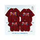 2026 New Year parent-child clothing for a family of three or four short-sleeved T-shirts red festive Year of the Horse large size customized event wear trendy wine red 2026 Horse -001 100