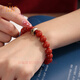 La Yun Feiyin South Red Agate Bracelet Zodiac Dragon Zodiac Year Bracelet Persimmon Red Zodiac Dragon Dog Rabbit Ox Bracelet Women Dragon Snake Samantabhadra Women's 8mm