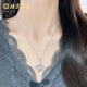 Beijing Gold Trading Center Co., Ltd. platinum pendant pt950 elegant iris pendant for women for girlfriend and wife's birthday, about 2.94g