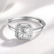 Wanfulong sparkling car flower sugar cube platinum ring PT950 platinum versatile living ring living ring can be freely adjusted 3.47g