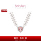 Chow Tai Fook SOINLOVE Heart of Laurel 18K Gold Morganite Diamond Pearl Necklace VV251 VV251