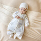 Spring and Autumn Baby Sleeping Bag Children's Winter Anti-Kick Quilt Warm Pajamas Men and Women Baby Padded Jumpsuit Pure Cotton Nightgown Bear Infested Warm Thin Cotton Sleeping Bag One Size 59cm