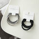 High elastic hair headband, gradient gray style, 3 thick, high elastic hair ties, rubber bands for hair, versatile hair ties, black and gray duck intestine style hair ties - 5 pieces in random colors