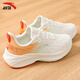 ANTA Stinger 5丨Women's Shoes Sports Shoes Women's Autumn and Winter New Leather Water-Repellent Shock-absorbing Running Shoes Warm Running Shoes Ivory White/Peach Orange 38