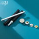 Cubra la hebilla de metal cuádruple sin costura, hebilla femenina, botón, botón, accesorios de decoración de ropa Botón de chaqueta de abajo, Gold (6 piezas) Herramienta de entrega de 17 mm Hebilla de la cara + 831 Hebilla inferior