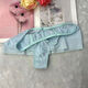 New European and American sexy close-fitting men's thong men's silky cross-dressing daily wear healthy and comfortable sexy panties light blue M