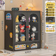 M Purchase Products Handmade Display Cabinet, Pain Cabinet, Desktop Blind Box Storage, Doll Display Stand, Bubblema Dream Black-With Drawer 40*15*47cm