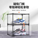 Yusenyi Transparent Acrylic Wall Shoe Box Magnetic Side-Opening Shoe Cabinet Can Be Assembled Foyer Space Shoe Rack Classic Black 12-pack Classic Black 12-pack 32.5x27x19cm 32 pcs 32.5x27x19cm