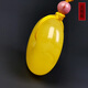 Amber School, one object, one picture, one certificate, beeswax pendant safety buckle, natural amber necklace for men and women, chicken oil yellow, no cracks, pendant 2.99 g 22*9 mm