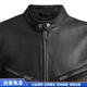 COACH Fashionable and Versatile Trend RACER Solid Color Round Neck Zipper Long Sleeve Leather Jacket Men's Black Christmas Gift Black M