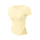 Sports short-sleeved women's 2025 new quick-drying breathable yoga clothing tops running fitness clothing Pilates training set Sweet Pear Smoothie Yellow Cool Feeling Quick-drying S S