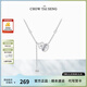 CHOW TAI SENG Gourd S925 Silver Necklace Women's Light Luxury Niche Clavicle Chain Birthday Gift for Girls Gourd Necklace