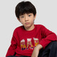 GAP (GAP) 2025 winter new printed logo cotton round neck long-sleeved T-shirt for boys and girls children's tops 829553