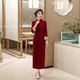 2025 new retro elegant republican style plus velvet cheongsam autumn and winter new improved temperament lady style plus velvet cheongsam 3267 3XL