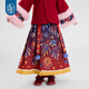 New year's clothing Dong Xuan's same style children's clothing horse-faced skirt winter clothing new girls Chinese style thickened happy prosperous horse-faced skirt new year's clothing red 140