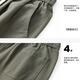 Mark Huafei Casual Pants Men's Autumn and Winter Pure Cotton Wide-Leg Velvet Trousers Warm Loose Pants Military Green Velvet XL