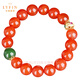 Layun Feiyin High Quality Baoshan Nanhong Bracelet for Women High-end 18K Gold Ice Red Single Circle Bracelet Simple and Fashionable Hand Jewelry Nanhong Ball Bracelet
