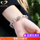 Gernoman Meet Collection Brazilian White Crystal Bracelet Women's Diamond Faced White Crystal Bead Smoky Purple Jade Bracelet Beads 8mm