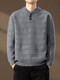 Xiaohongshu's popular American retro Henry collar sweater for men in autumn and winter thickened jacquard loose casual sweater for men, light gray M115Jin Jin is equal to 0.5 kg or less, one size fits all