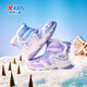 XTEP Children's Icebreaker 1.0 Cotton Boots Winter Girls Rex Rabbit Velvet High Top Thickened Warm Cotton Shoes Iris Purple 34