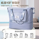 Hahainiao Foldable Travel Bag Women's Extra Large Capacity Gym Bag Lightweight Maternity Bag Storage Bag Double Layer Storage Bag - Gray