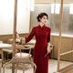 2025 new retro elegant republican style plus velvet cheongsam autumn and winter new improved temperament lady style plus velvet cheongsam 3267 3XL