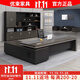 Youshu boss desk office desk and chair combination set light luxury simple modern executive manager desk executive desk storage desk including installation 1.8 meters table with side cabinets