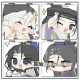 Jiayile Wangchuan Fenghualu peripheral folding mirror Cute Ying Zheng Bai Qizhen's small mirror makeup mirror cartoon cartoon Wangchuan Fenghualu R15253 Double sided picture-Fang Mirror