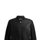 COACH FW24 Solid Color Stand Collar Zipper Long Sleeve Leather Jacket Men's Black Black L
