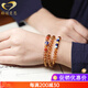 Genomanman Natural Brazilian Citrine Bracelet Multi-circle Women's Transfer Beads 108 Buddha Beads Bracelet Zodiac Rat Thousand-Hand Guanyin Three-circle Beads 6mm