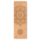 Portable cork tpe yoga mat, posture line, Pilates dance fitness mat, yoga studio lettering and logo, lotus style 2, 183*61*0.5cm