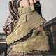 Huilijun Workwear zapatos para hombres para combate de verano al aire libre Sports Mountaineering Martin botas impermeables y antideslizantes Sitio de construcción del desierto Zapatillas de protección del trabajo del desierto Khaki 39