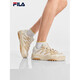 FILA winter women's colorful thick-soled casual sneakers biscuit brown-CW 37.5