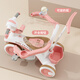 Children's tricycle with music bicycle 1 3 6 year old baby stroller light pedal bicycle child bicycle princess pink pedals removable music light + push handle