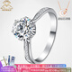 AVHE platinum double certificate cultivated diamond twisted arm snowflake diamond ring. Looking for a wedding gift for Chinese Valentine’s Day platinum for my wife. Platinum diamond ring-1 carat cultivated diamond D color/VVS.