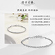 Wanfulong platinum PT950 simple and fashionable twist platinum bracelet light luxury niche exquisite women's model 2025 new style gift 10.7g 19cm