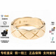 Chanel (Chanel) Coco Crush Series Beige diamond pattern totem narrow version wide version ring 18K gold white gold gift J10571/18K gold gold 50