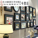 Photo wall photo frame wall combined living room and dining room picture frame retro background wall hanging set 6196-1 area 178x72cm