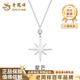 Lao Fengxiang PT950 platinum star necklace for women platinum pendant clavicle anniversary birthday gift for girlfriend and wife PT950 platinum star necklace about 3g